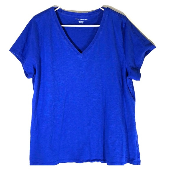 Tommy Hilfiger Tops - Tommy Hilfiger Blue S/S V Neck Top